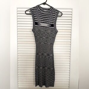 CottonOn Striped Black and Gray Sleeveless Dress size XS NWT